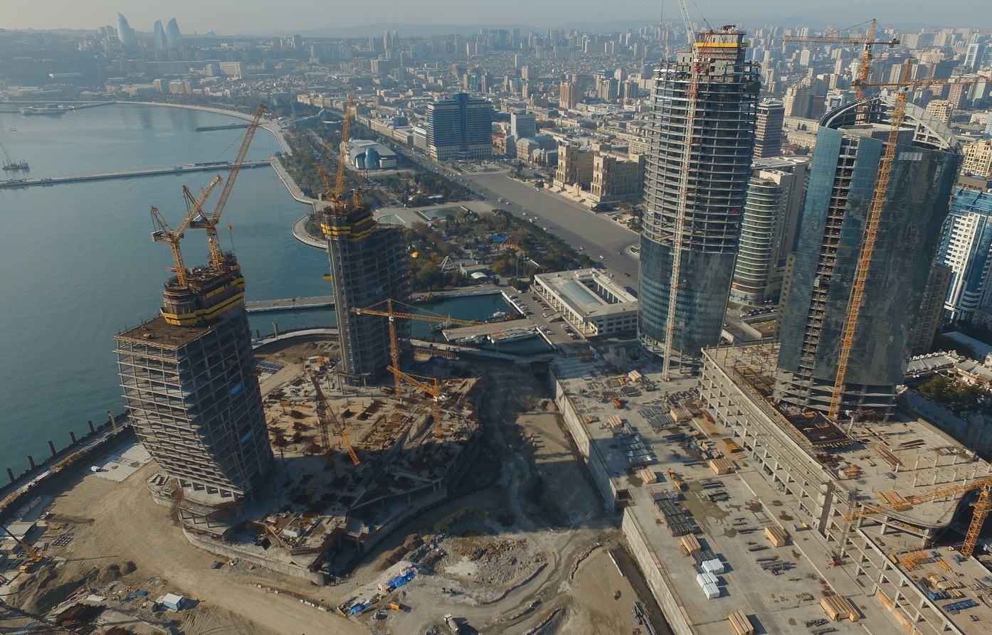 Construction of subsea 3 storey car park, 8 storey podium and 170 m of tower building. Production items include; earthworks, pile cap breaking, waterproofing, reinforced concrete works , earthing & lightning protection works, storm water disposal system works.